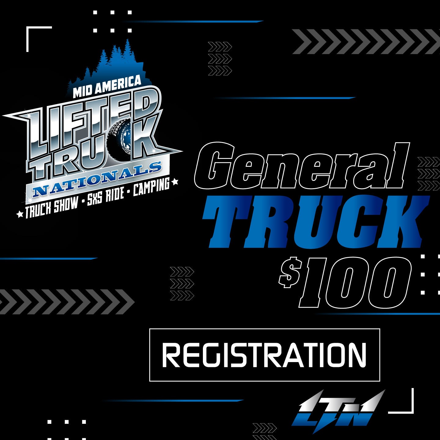 2024 Vehicle Pass - General Show Truck: Sept Lifted Truck Nationals