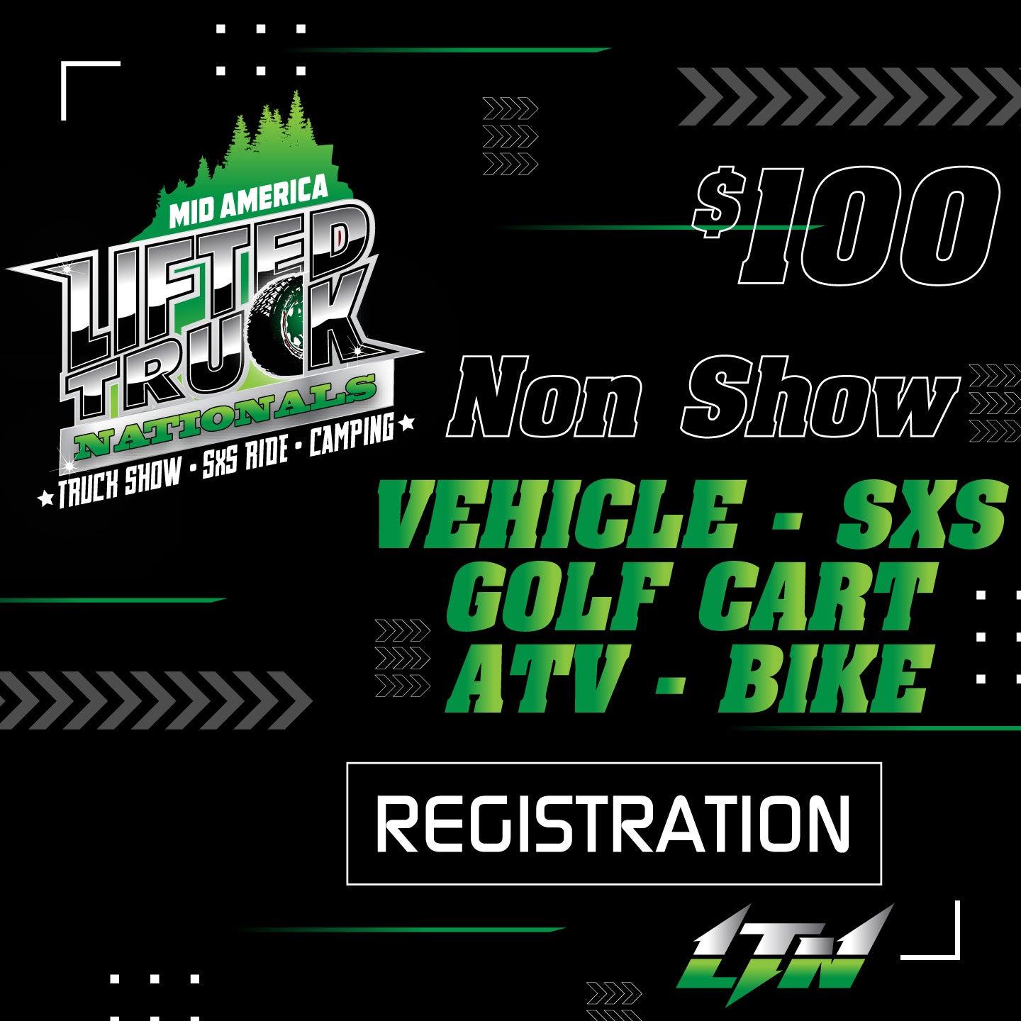2024 Lifted Truck Nationals: Vehicle Pass - SXS/UTV/ATV/CART/BIKE (Non-Show)