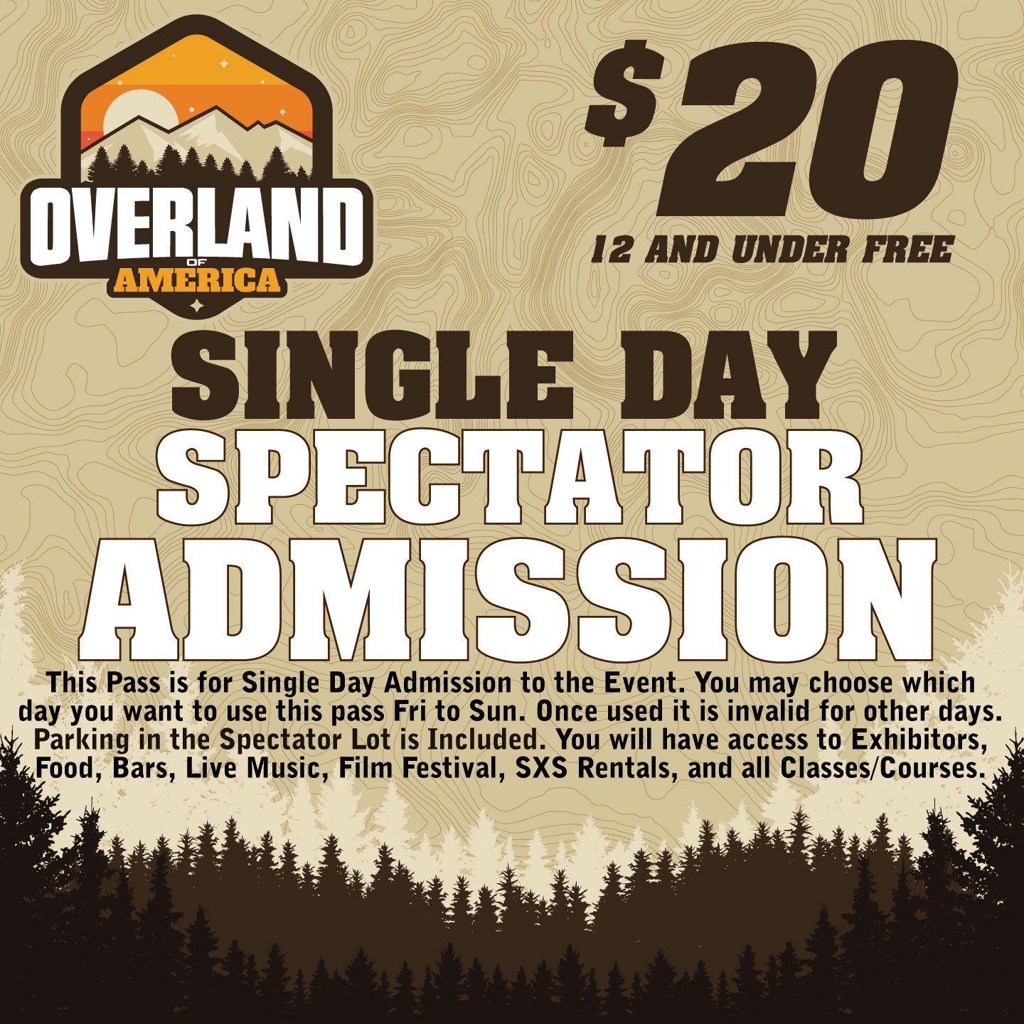 2024 Overland Single Day Adult Pass