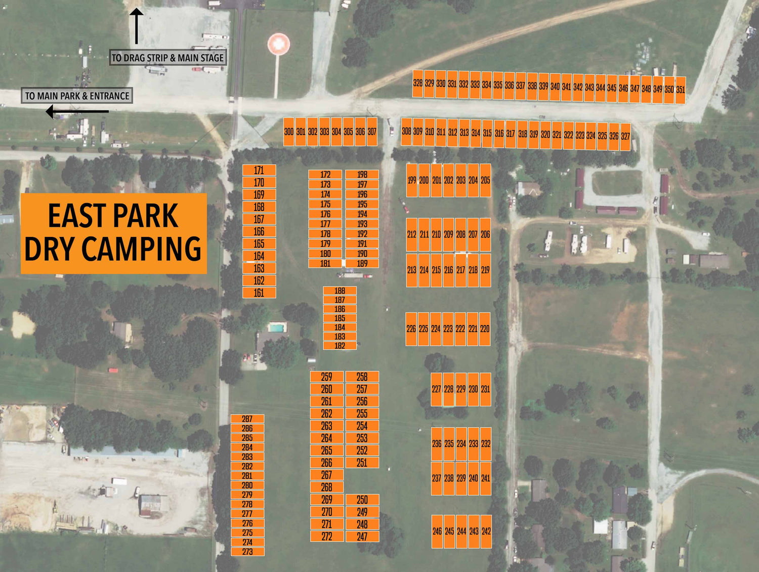 2024 April 26th-28th Open Ride Weekend (Lodging)- DRY CAMPING - East Park ORANGE 2