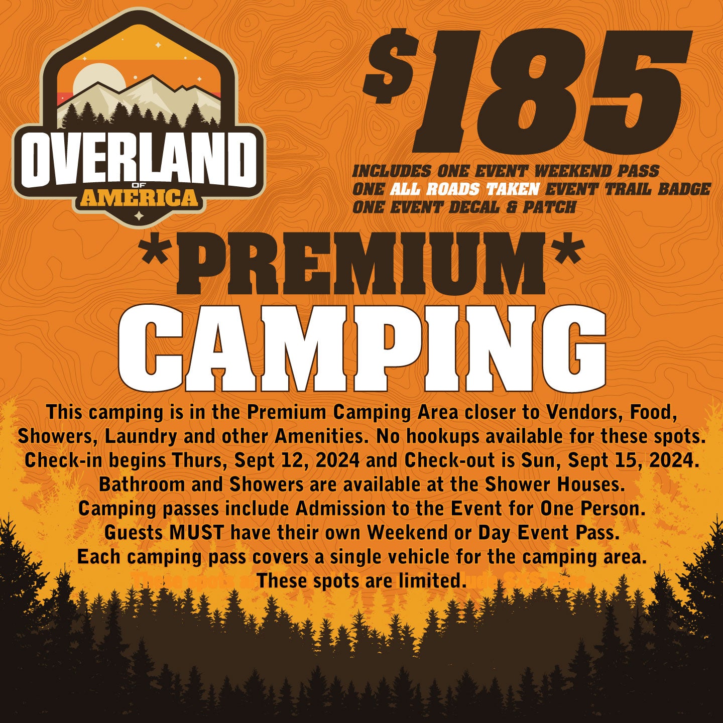2024 Overland -DRY CAMPING - Middle Park RED